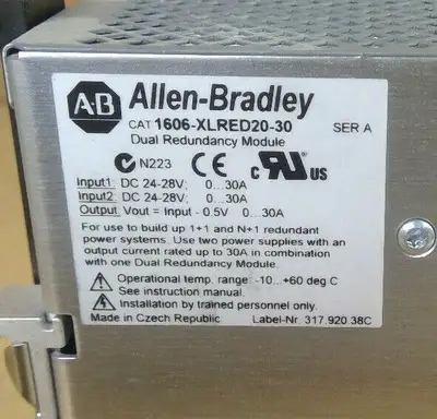 Allen-Bradley 1606-XL 1606-XLRED20-30 Series A Dual Redundancy Module. 4G-2