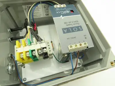 Hytrol 033.3016 Conveyor Electrical Enclosure Power Supply Unit 24VDC 5A 8x8x6"