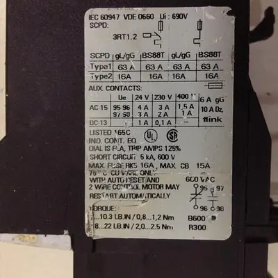 USED SIEMENS 3RU1 126-1EB0