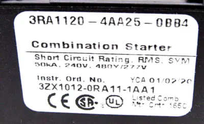 NEW SIEMENS 3RA1120-4AA25-0BB4 STARTER COMBINATION 3RA11204AA250BB4
