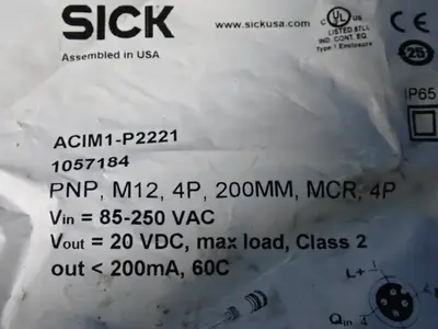 New | in-Stock SICK ACIM1P2221 AC/DC Power Supplies Ohio US | HGR 24 #911356