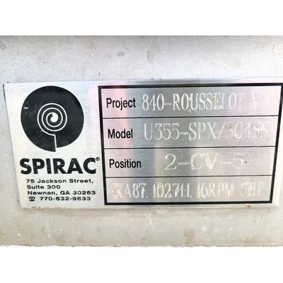 USED SPIRAC INC. U355-SPX/304SS