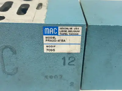 Used Mac Valves PRA2D-4FBA Pump & Valve Parts Michigan US | Maverick Industrial Sales #1468151