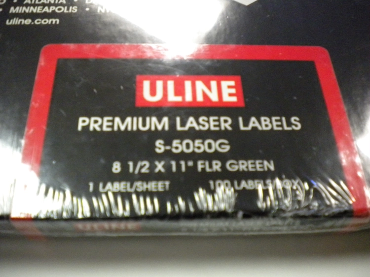 New | in-Stock ULINE S-5050G Blank Label Arizona US | ASSET CONVERSION SPECIALISTS, INC. #319844