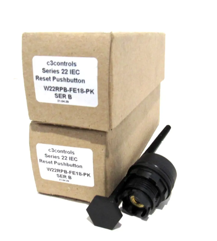 LOT OF 2 NEW C3 CONTROLS RESET PUSHBUTTON W22RPBFE18PK