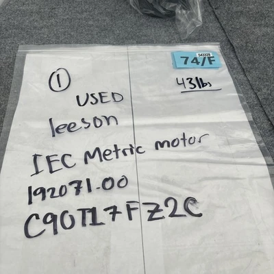 Used LEESON C90T17FZ2C A.C. Motors California US | Davliegogo LLC #1705355