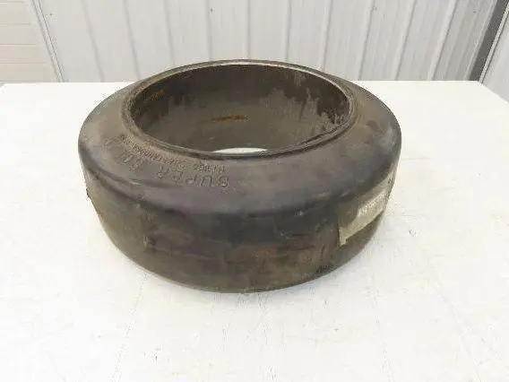 Super Solid 16x6x10.5 Forklift Tire Smooth Solid Press-on Black