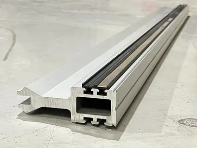 MT56926/1400 | Montratec  Montrac Straight Rail Section 1400mm Missing Conductor - Used