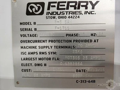 USED 2016 FEMCO B-5 SAW