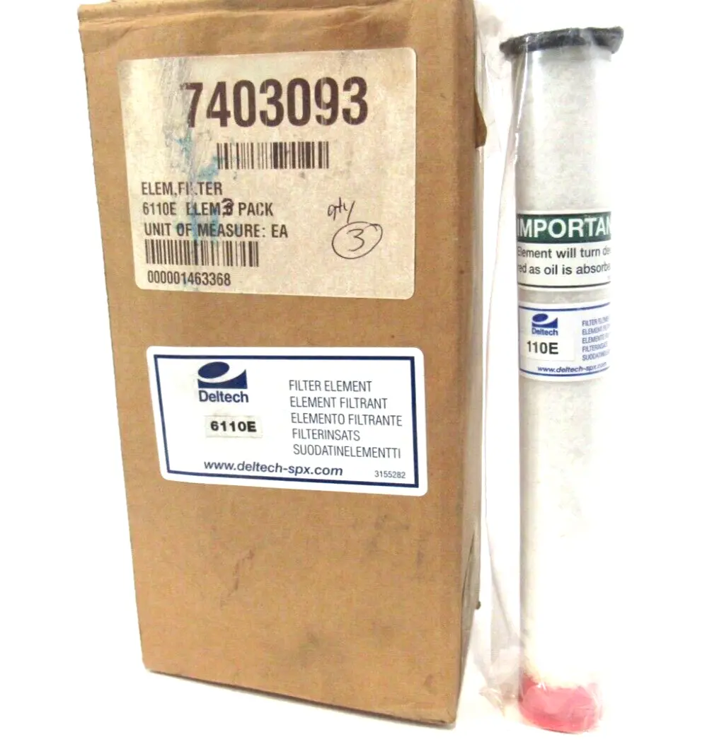 LOT OF 3 NEW DELTECH 6110E FILTER ELEMENTS