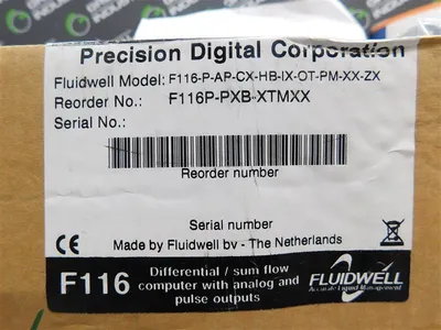 Fluidwell F116-P-AP-CX-HB-IX-OT-PM-XX-ZX Differential / Sum Flowcomputer New