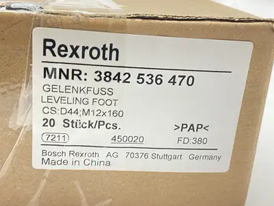 New | in-Stock Bosch Rexroth Leveling Foot CS: D44;M12x160 PKG OF 20 Conveyor Parts Michigan US | Maverick Industrial Sales #1502367