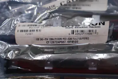 CRUCIAL ct12872ap667 FULLY BUFFERED STOCK #K-1876