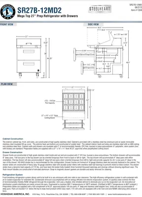 NEW HOSHIZAKI SR27B-12MD2