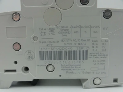 USED ALLEN BRADLEY 1492-SP