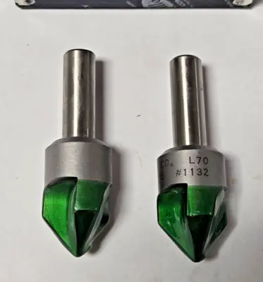 Schrillo 1" - 82 High Speed Steel Countersink #1132 USA Lot of 2 New