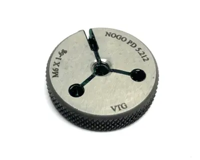 USED VERMONT GAGE THREADED RING GAUGE M6X1-6G NOGO PD 5.212