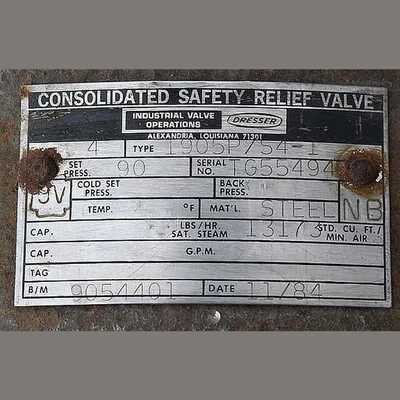 Consolidated 4 in Safety Relief Valve