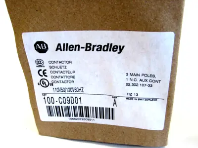ALLEN BRADLEY 100-C09D01 CONTACTOR SER.A 100C09D01 NEW, SURPLUS