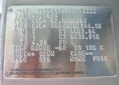 USED Micro Motion R050S113NCAAEZZZZ
