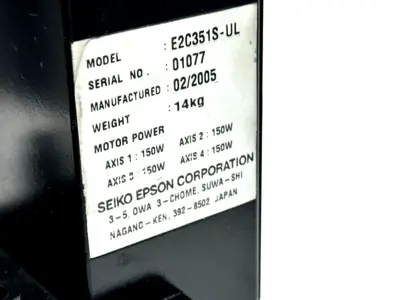 Used Seiko Epson 4 Axis Robot Arm 01077 Manipulator 02/2005 Robots Michigan US | Maverick Industrial Sales #1502307