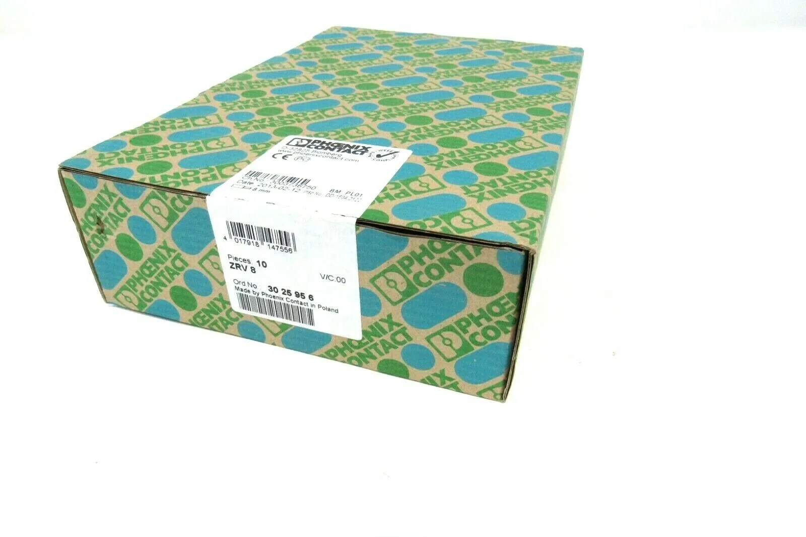 LOT OF 10 NEW PHOENIX CONTACT ZRV 8 POTENTIAL DISTRIBUTORS 3025956 ZRV8