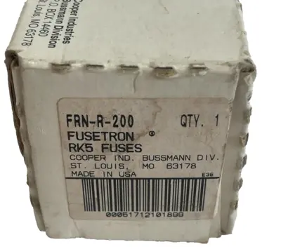 NEW COOPER BUSSMANN FRN-R-200 FUSE FRNR200