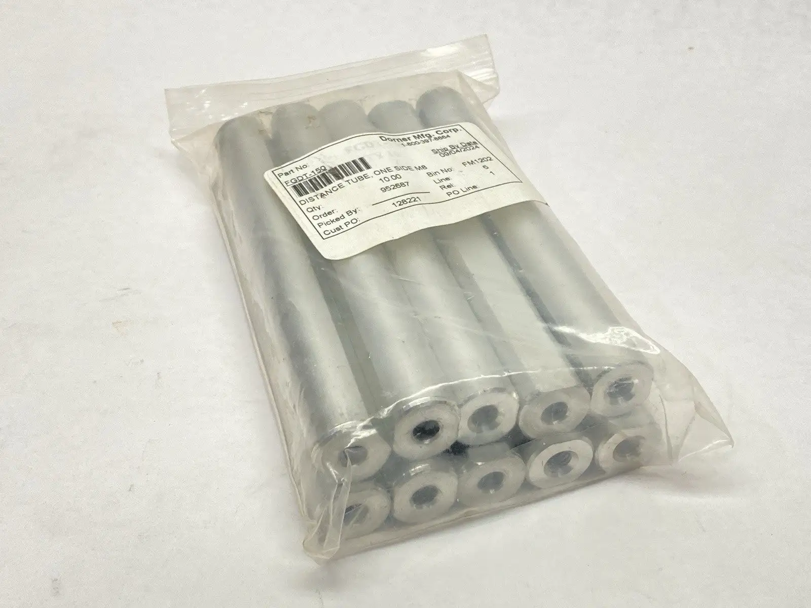 USED DORNER DISTANCE TUBE M8 150MM LOT OF 10