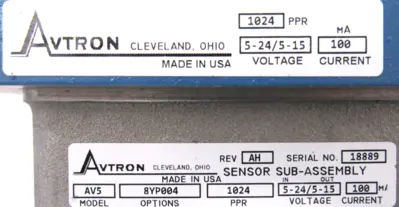 NEW AVTRON AV850 SMARTACH II 8-1/2" FACE MOUNT AV58YP004 AV850CBF8Y8YP004
