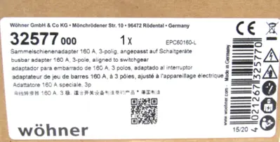 NEW WOHNER 32577 BUSBAR ADAPTER