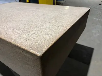 72x48x12 | Pink Granite Stone Inspection QC Table, 72" x 48" x 12" - Used