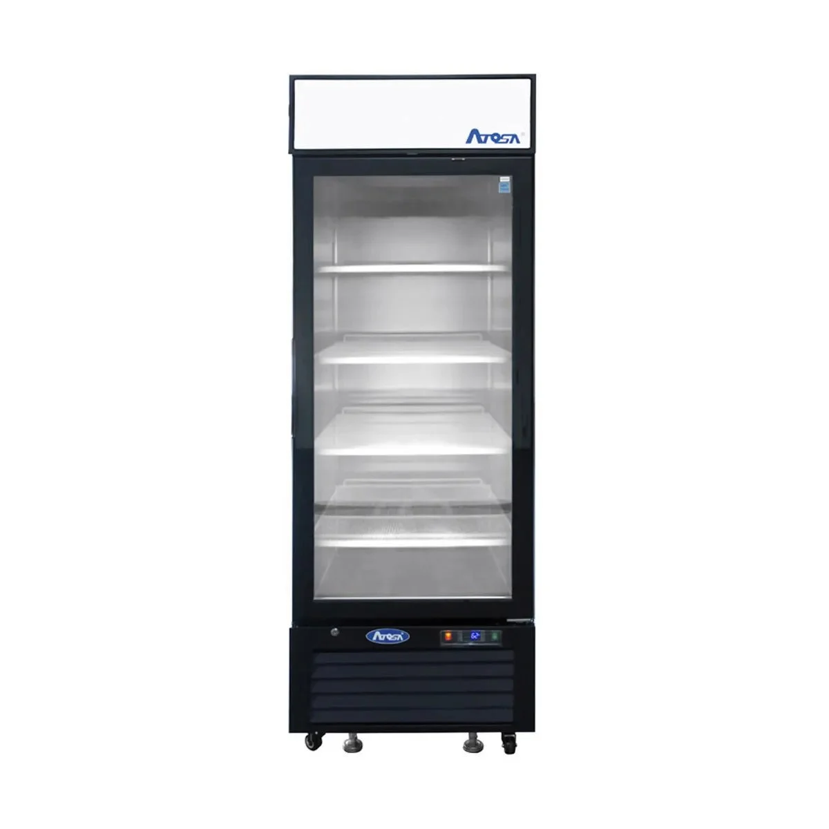 New | in-Stock Atosa New Atosa MCF8722GR Bottom Mount (1) Glass Door Merchandiser Refrigerator 19.39 Cu Ft - Black Display Refrigerators Illinois US | Falcon Restaurant Supply #1375460