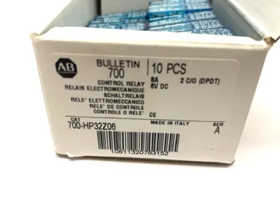 USED ALLEN-BRADLEY SER. A CONTROL RELAY 2 C/O (DPDT) 8A 6VDC