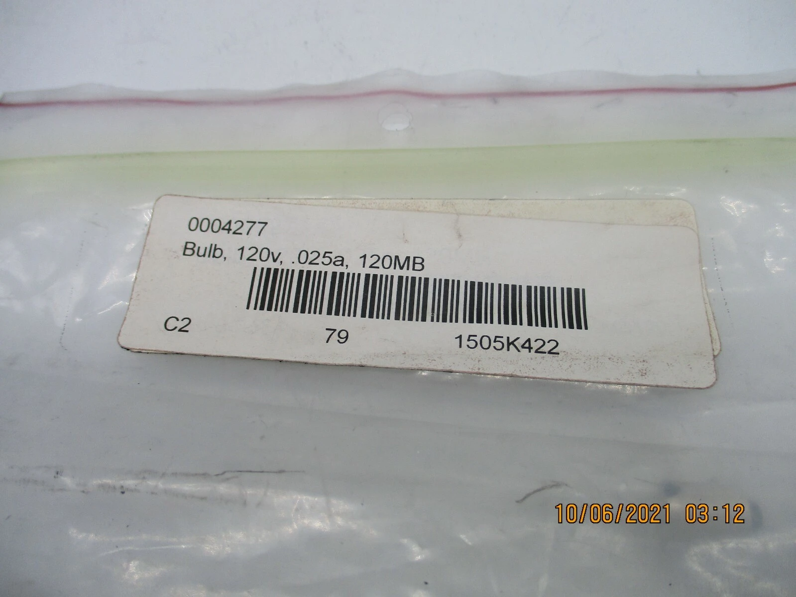 New 1505K422 120MB, 120V, .025a Bulb