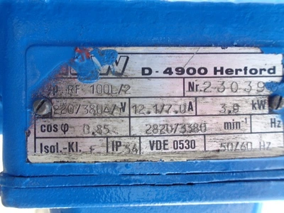 3 kW IWK Yankle & Kunkle Tubular Vortex Mixer