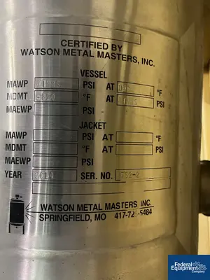 USED Watson Metal Masters Watson Metal Masters Custom Built 4” X 126" Cleated Belt Conveyor, S/S