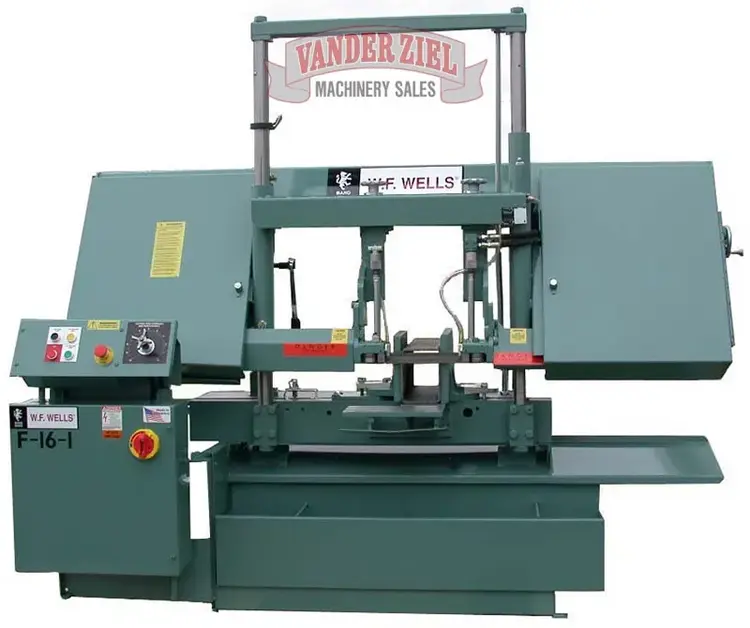 New | in-Stock W.F. WELLS F-16-1 Horizontal Dual Column Band Saws Michigan US | Vander Ziel Machinery Sales #480323
