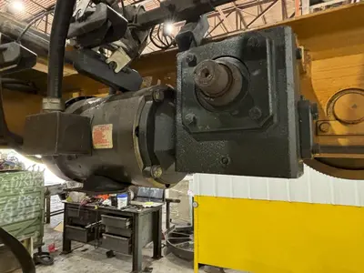 7.5 TON x 27'-4" MOVE HANDLING SYSTEMS SINGLE GIRDER BRIDGE CRANE W/ SHAW-BOX HOIST: STOCK #21010