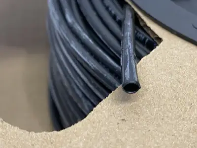 New | in-Stock PARKER BLACK NYLON TUBING .106" ID 5/32" OD SHELFWARE LOT OF 150' Hoses | Maverick Industrial Sales #1099914