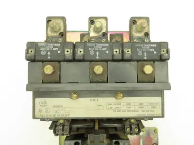 Allen Bradley 509-F0B Motor Starter Contactor 200Hp 600VAC 3Ph 480V Coil Size 5