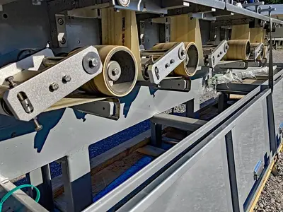 USED In-Line Multi Belt Feeder for Wrapping System for Nutrition Bars — (Machine 3 of a 6-piece system)