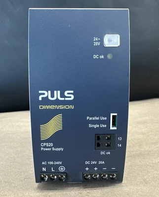 PULS DIMENSION CPS20 Power Supply CPS20.241 1-Phase 24V 20A 480W || NEW SURPLUS