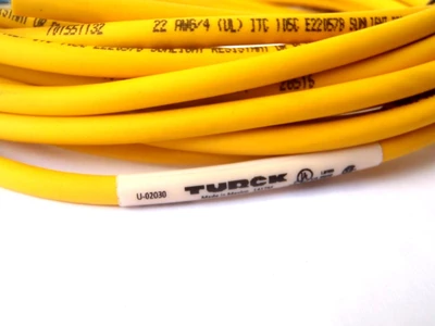 USED TURCK ELEKTRONIK 20' EUROFAST MOLDED CORDSET PLC M12