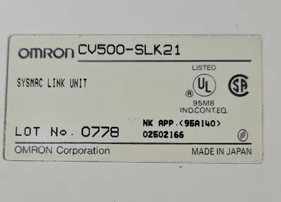 Omron CV500-SLK21 SYSMAC Link Unit Loc 3E-26