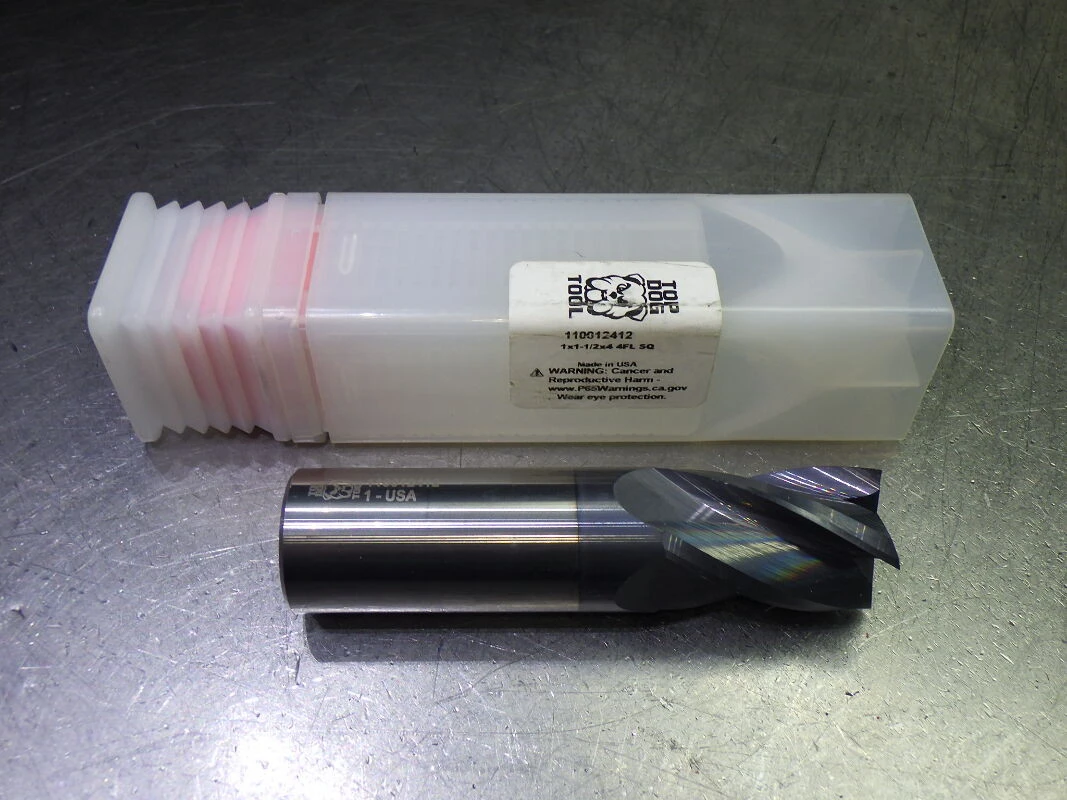 Top Dog 1" 4 Flute Carbide SQ Endmill 1" Shank 110012412 (LOC1813A)