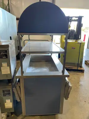 Used Randell Used 48" Randell RAN IC-3 Mobile Cold Food Table Iced Cold Pan Salad Bar Buffet Food Displays Illinois US | Falcon Restaurant Supply #1375898