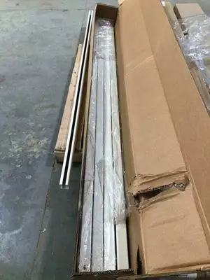 Hubbell 6ft X 1-1/2″ Beige Painted Steel Bridge / Runway Rail 50lb -NIB of 5pcs