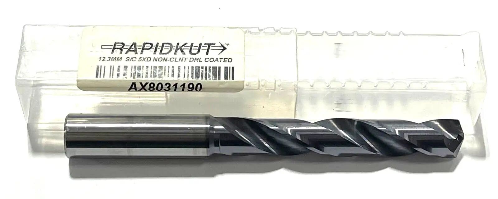 RapidKut 12.3mm Solid Carbide Drill 5xD TiAlN Coating 140° Point