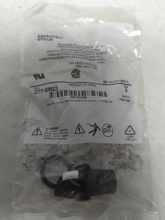New | in-Stock SPRECHER + SCHUH D7P-SM22 Miscellaneous Equipment (Electrical & Power) Ohio US | Surplus Asset Holdings #1210343