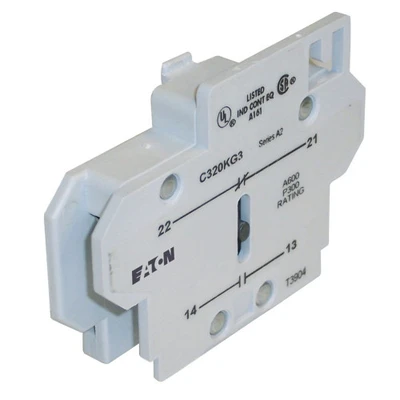 Eaton C320KG2 Side Mounted Auxiliary Contact, Pressure Plate, 1NC [New]